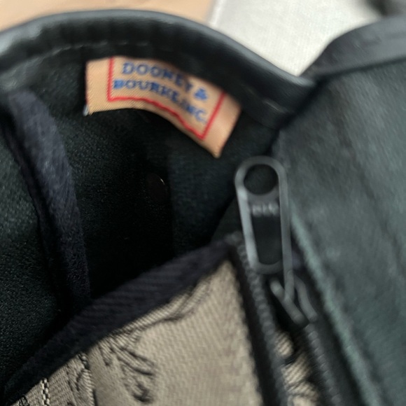 Vintage Y2K Dooney & Bourke Black and Gray Monogram Shoulder Bag - Picture 2 of 9